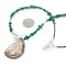 Navajo .925 Sterling Silver Natural White Buffalo Turquoise Hematite Native American Necklace 12870-16075-1
