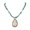 Navajo .925 Sterling Silver Natural White Buffalo Turquoise Hematite Native American Necklace 12870-16075-1