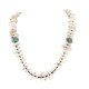Certified Authentic Navajo .925 Sterling Silver White Howlite and Turquoise Native American Necklace 25101 Certified Authentic Navajo .925 Sterling Silver White Howlite and Turquoise Native American Necklace 25101