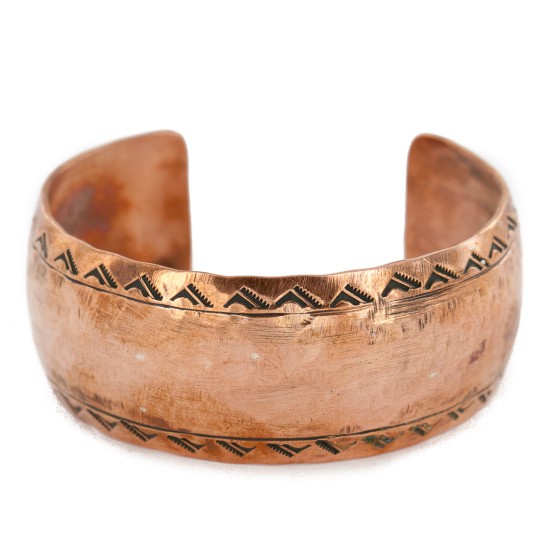 Hammered Mountain Handmade Certified Authentic Navajo Pure Copper Native American Bracelet 12868-5