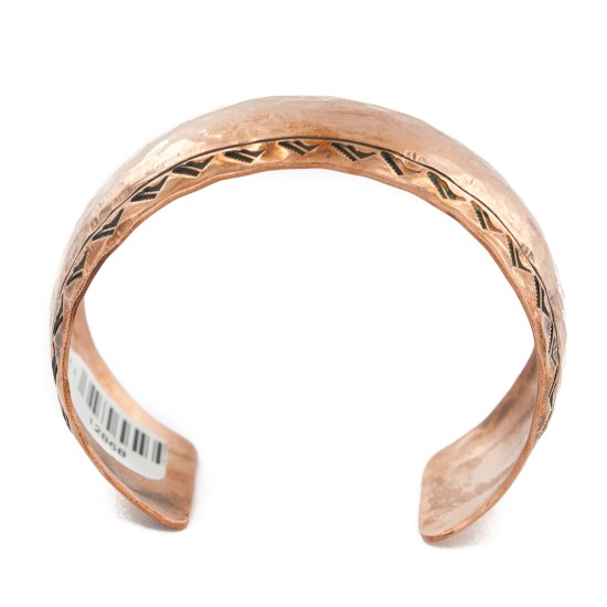 Hammered Mountain Handmade Certified Authentic Navajo Pure Copper Native American Bracelet 12868-5