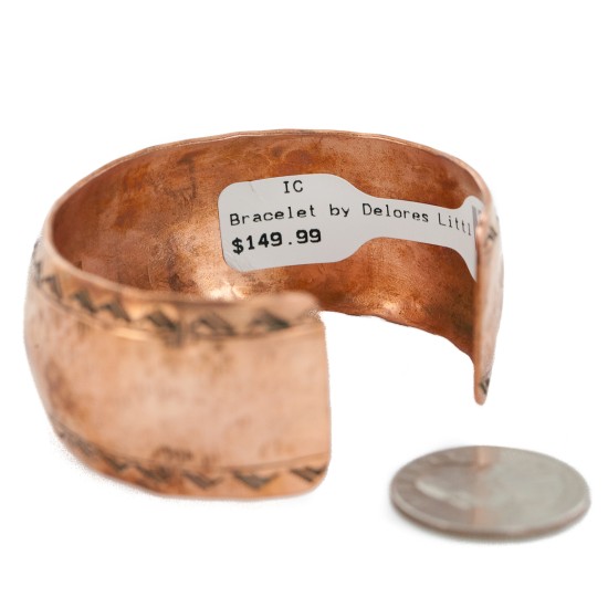 Hammered Mountain Handmade Certified Authentic Navajo Pure Copper Native American Bracelet 12868-5