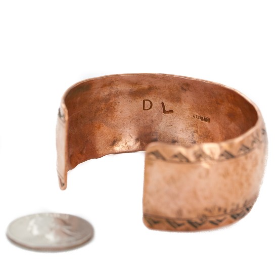 Hammered Mountain Handmade Certified Authentic Navajo Pure Copper Native American Bracelet 12868-5