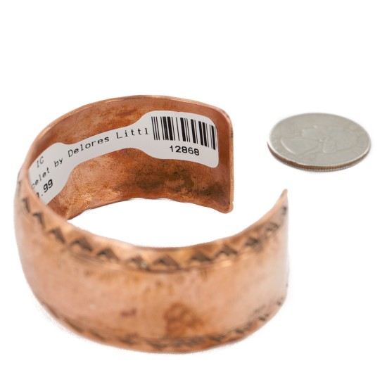 Hammered Mountain Handmade Certified Authentic Navajo Pure Copper Native American Bracelet 12868-5