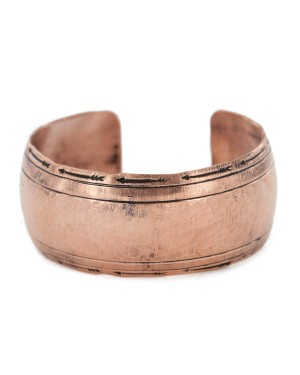 Handmade Certified Authentic Navajo Pure Copper Native American Bracelet 12868-11