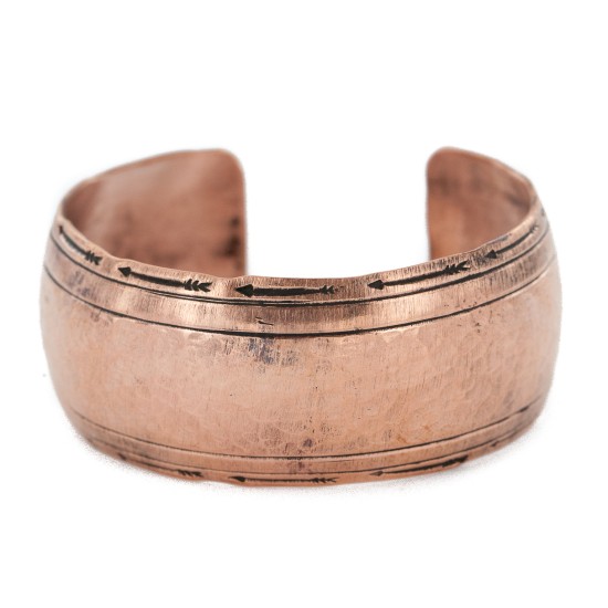 Handmade Certified Authentic Navajo Pure Copper Native American Bracelet 12868-11