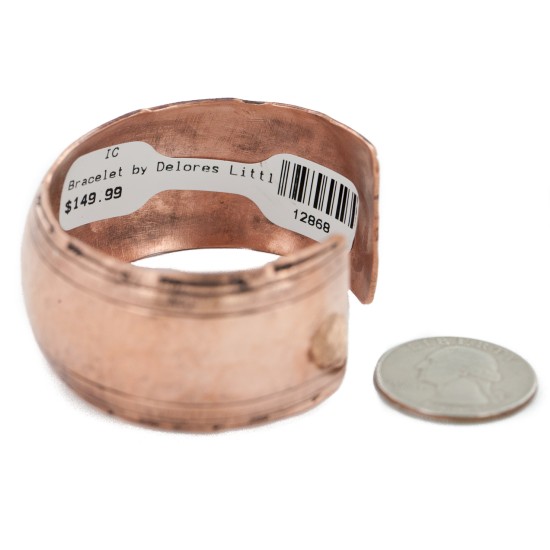 Handmade Certified Authentic Navajo Pure Copper Native American Bracelet 12868-11