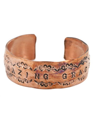 Handmade Certified Authentic Navajo Pure Copper Native American Bracelet 12868-7