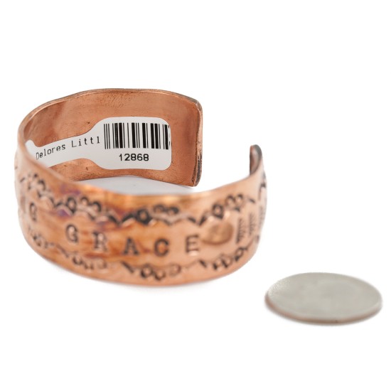 Handmade Certified Authentic Navajo Pure Copper Native American Bracelet 12868-7