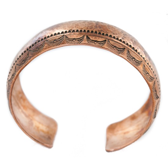 Handmade Hammered Certified Authentic Navajo Pure Copper Native American Bracelet  12869-2