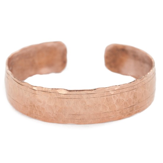 Handmade Hammered Certified Authentic Navajo Pure Copper Native American Bracelet 24457-5