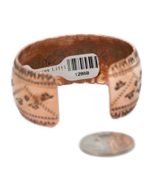 Handmade Horse Certified Authentic Navajo Pure Copper Native American Bracelet 12868-4