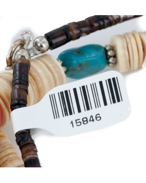 3 Strand Certified Authentic Navajo .925 Sterling Silver Natural Turquoise Coral Graduated Melon Shell Native American Necklace 15846