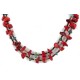 Certified Authentic 2 Strand Navajo .925 Sterling Silver Natural Turquoise Coral Native American Necklace 16054-3 Certified Authentic 2 Strand Navajo .925 Sterling Silver Natural Turquoise Coral Native American Necklace 16054-3