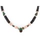 Navajo Certified Authentic .925 Sterling Silver Natural Graduated Heishi Turquoise Native American Necklace 15948-0
