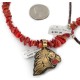 Certified Authentic 12kt Gold Filled .925 Sterling Silver Handmade Horsehead Coral Native American Necklace 24326-7-16034-3 Certified Authentic 12kt Gold Filled .925 Sterling Silver Handmade Horsehead Coral Native American Necklace 24326-7-16034-3