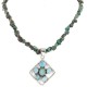 Certified Authentic .925 Sterling Silver Handmade Navajo Turquoise Native American Necklace 10044-790102