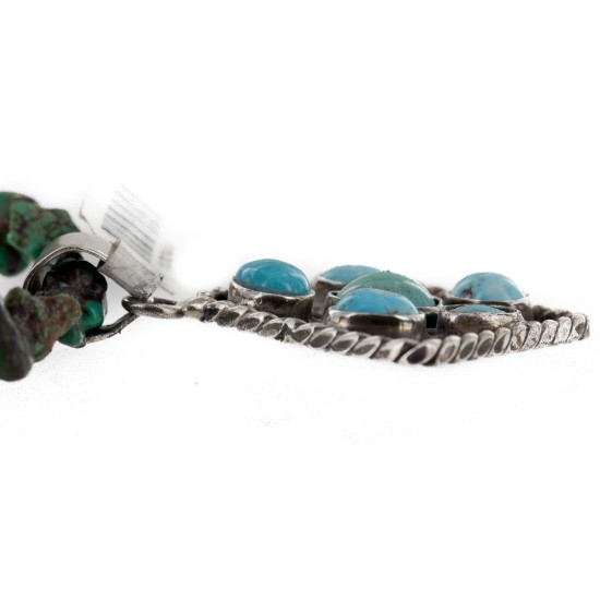 Certified Authentic .925 Sterling Silver Handmade Navajo Turquoise Native American Necklace 10044-790102