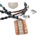 Handmade Bear Certified Authentic Navajo Pure .925 Sterling Silver Copper Natural Snowflake Stone Native American Necklace 16973-16037-6