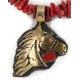 Certified Authentic 12kt Gold Filled .925 Sterling Silver Handmade Horsehead Coral Native American Necklace 24326-7-16034-3 Certified Authentic 12kt Gold Filled .925 Sterling Silver Handmade Horsehead Coral Native American Necklace 24326-7-16034-3