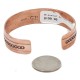 Handmade Mountain Certified Authentic Navajo Pure .925 Sterling Silver Copper Native American Bracelet 12809-3