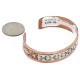 Handmade Sun Certified Authentic Navajo Pure .925 Sterling Silver Copper Native American Bracelet 12809-6