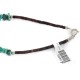 .925 Sterling Silver Handmade Certified Authentic Navajo Natural and Blood Turquoise Coral Native American Necklace 14942-16029-4