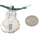 .925 Sterling Silver Handmade Certified Authentic Navajo Turquoise Jasper Native American Necklace  24116-102248