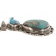 .925 Sterling Silver Handmade Certified Authentic Navajo Turquoise Jasper Native American Necklace  24116-102248