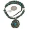 .925 Sterling Silver Handmade Certified Authentic Navajo White Buffalo Native American Necklace 15015-15956-2