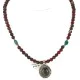 .925 Sterling Silver Handmade Navajo Natural Turquoise Agate Native American Necklace 12580-16028-13 .925 Sterling Silver Handmade Navajo Natural Turquoise Agate Native American Necklace 12580-16028-13
