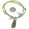 .925 Sterling Silver Handmade Certified Authentic Navajo Natural Turquoise Gaspeite Native American Necklace 24395-15375 .925 Sterling Silver Handmade Certified Authentic Navajo Natural Turquoise Gaspeite Native American Necklace 24395-15375