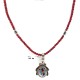 .925 Sterling Silver Inlay Bird Handmade Certified Authentic Navajo Natural Turquoise Coral Multicolor Stones Native American Necklace 12674-15930-15