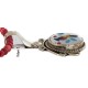 .925 Sterling Silver Inlay Bird Handmade Certified Authentic Navajo Natural Turquoise Coral Multicolor Stones Native American Necklace 12674-15930-15