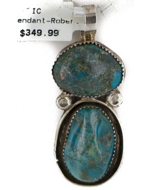 .925 Sterling Silver Handmade Certified Authentic Navajo Natural Turquoise Mother of Pearl Native American Necklace  14464-1-15113