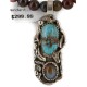 .925 Sterling Silver Handmade Certified Authentic Navajo Robert Littel Natural Turquoise Agate Native American Necklace 15939-2-16028-12