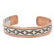 Handmade Certified Authentic Navajo .925 Sterling Silver and Pure Copper Native American Bracelet 12809-7