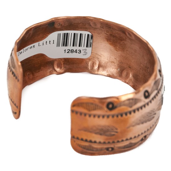 Handmade Certified Authentic Navajo Pure .925 Sterling Silver and Copper Native American Bracelet 12843-3