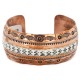 Handmade Certified Authentic Navajo Pure .925 Sterling Silver and Copper Native American Bracelet 12843-3