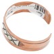 Handmade Certified Authentic Navajo Pure .925 Sterling Silver Copper Native American Bracelet 12809-4