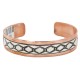 Handmade Certified Authentic Navajo Pure .925 Sterling Silver Copper Native American Bracelet 12809-4