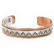 Handmade Certified Authentic Roanhorse Navajo Pure .925 Sterling Silver and Copper Native American Bracelet 12770