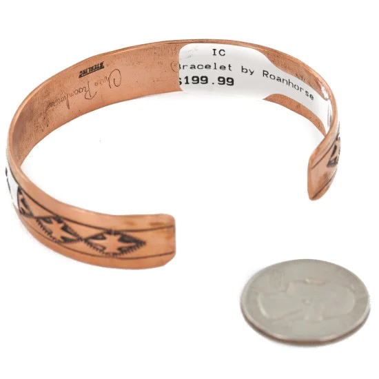 Handmade Navajo Pure .925 Sterling Silver and Copper Bracelet NB151108040241