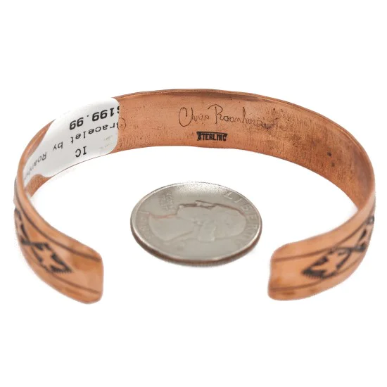 Handmade Navajo Pure .925 Sterling Silver and Copper Bracelet NB151108040241