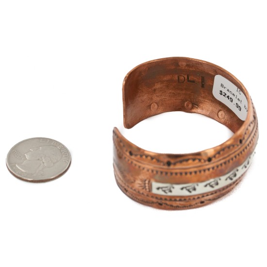 Handmade Horse Certified Authentic Navajo Pure .925 Sterling Silver and Copper Native American Bracelet 12843-2