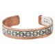 Handmade Sun Certified Authentic Navajo Pure .925 Sterling Silver Copper Native American Bracelet 12809-6