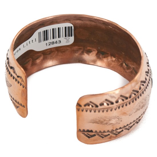 Horse Handmade Certified Authentic Navajo Pure .925 Sterling Silver and Copper Native American Bracelet 12843-8