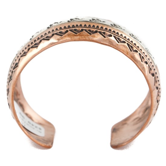 Horse Handmade Certified Authentic Navajo Pure .925 Sterling Silver and Copper Native American Bracelet 12843-8