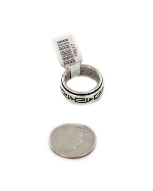 925 Sterling Silver Handmade Certified Authentic Hopi Native American Spinning Ring  15672