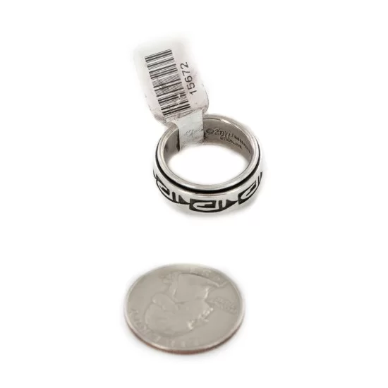 925 Sterling Silver Handmade Hopi Native American Spinning Ring 15672 925 Sterling Silver Handmade Hopi Native American Spinning Ring 15672